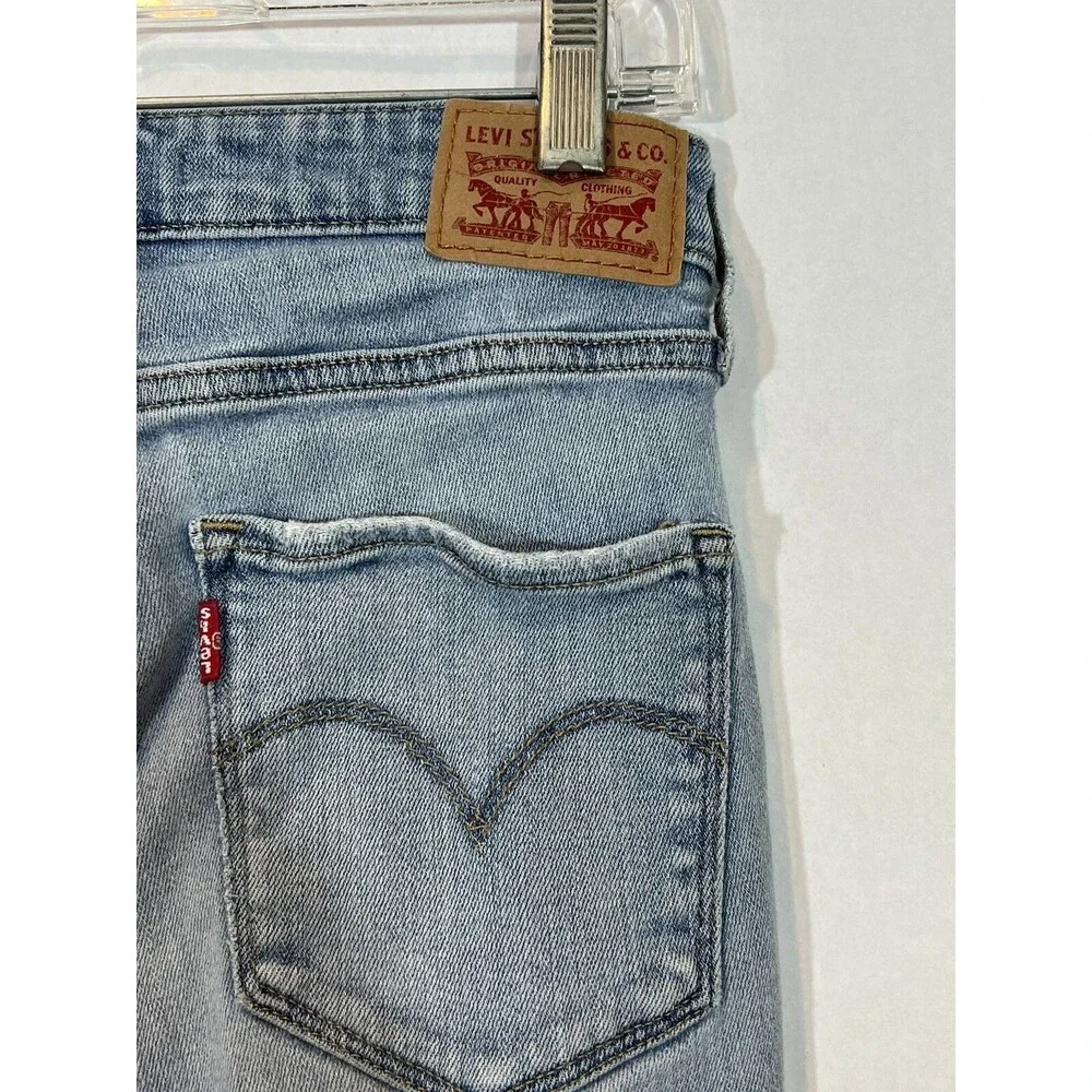 Levi's 721 Women's High Rise Skinny Jeans with Stretch - DISTRESSED - Size 28 - Picture 4 of 8